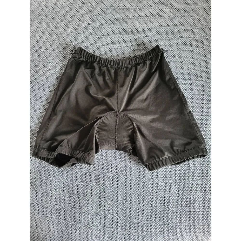 L.L. Bean Women’s Padded Bike Shorts Cycling Black Size Small Snap Waist